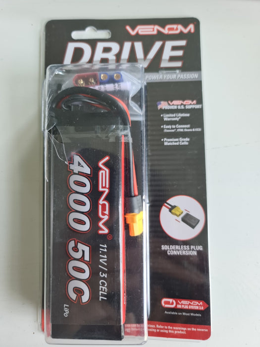 Venom 3S 11.1V 4000mAh 50C LiPo Battery Pack