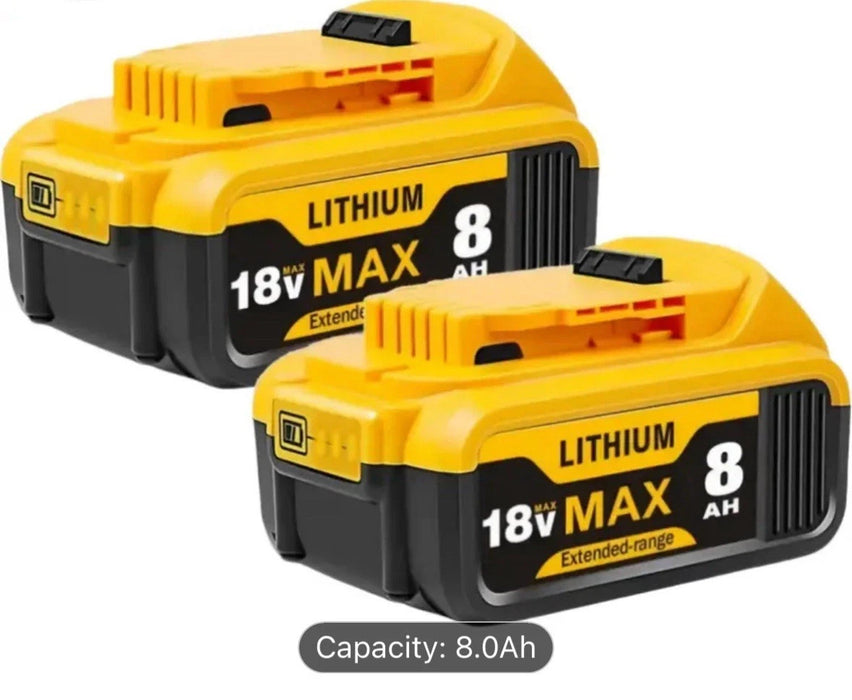 2 x For Dewalt Replacement Battery 18v 8ah