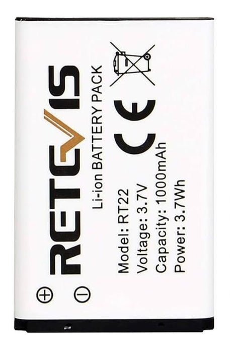 Retevis RT622 RT22 Original New Walkie Talkie Battery Li-Ion 3.7V 1000mAh Walkie