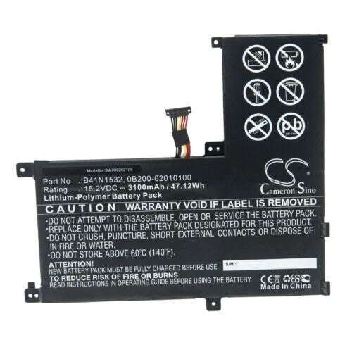 Battery 3320mAh for Asus Zenbook UX560UA, 0B200-02010100, B41N1532