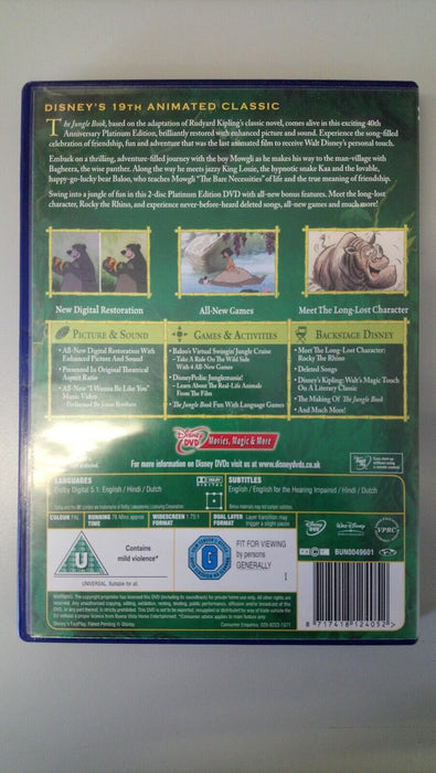 The Jungle Book 40th Anniversary Edition DVD