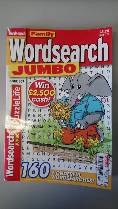 PuzzleLife Wordsearch Jumbo Issue 357