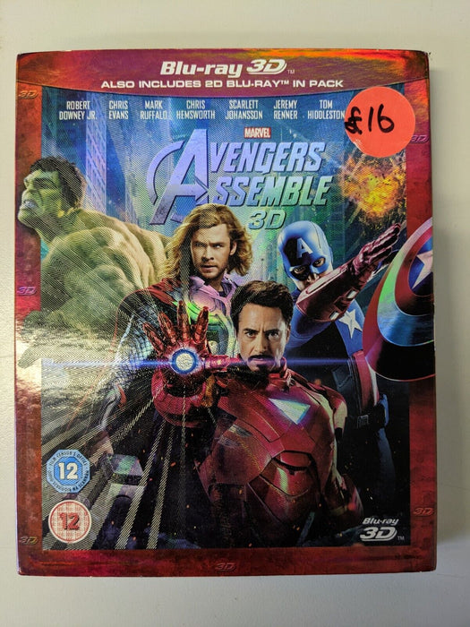 Avengers Assemble 3D Blu-ray (2D Blu-ray missing)