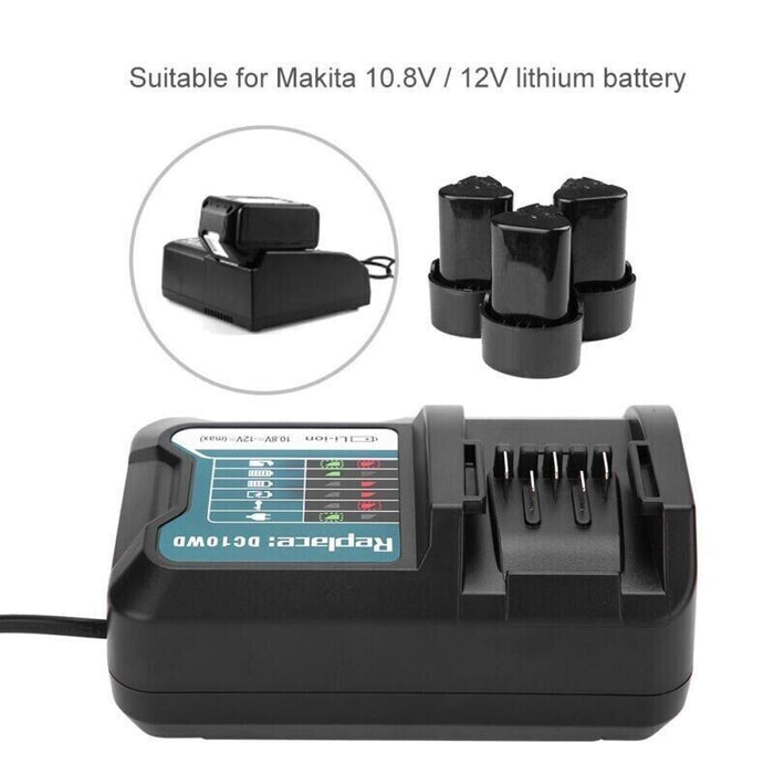 DC10WD Charger For Makita 10.8V 12V CXT Max Li-Ion battery BL1040B BL1021B UK