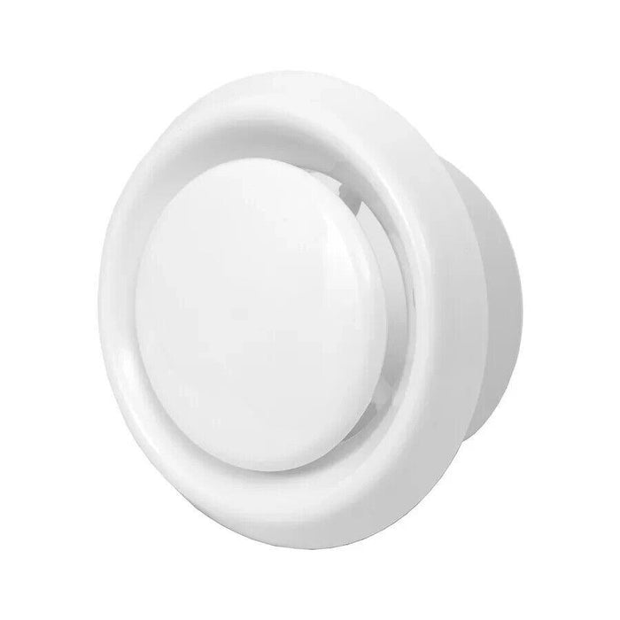 White Plastic Round Supply / Extract Valve Ceiling Duct Diffuser Duct 150mm