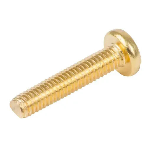 M4 x 20mm Pan Head Slot Screws Brass (Pack of 100)