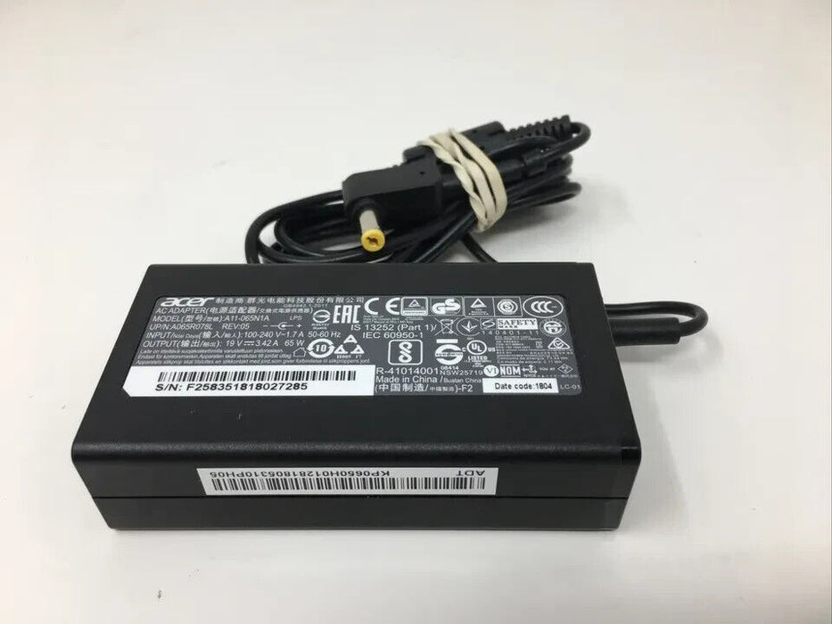 Original Acer Charger - A11-065N1A , 19V 3.42A 65W AC Adapter Charger