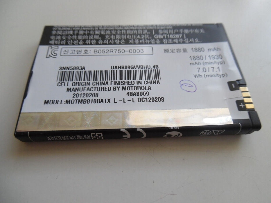 Brand New Genuine Motorola BH6X BH-6X Lithium Polymer Battery SNN5893A