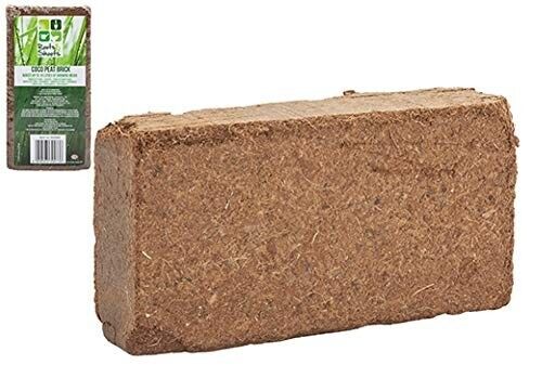 Brown Coco Rusk Peat Brick, 10 Litres (1 Piece) - Superior Water Retention, Idea