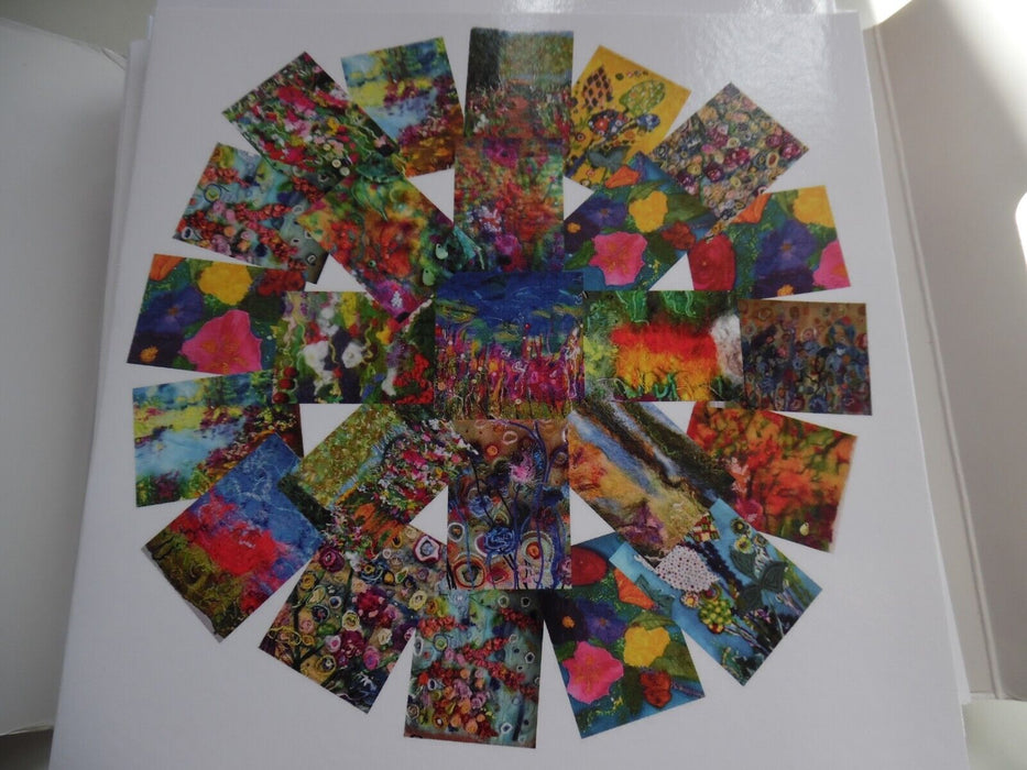 fibre fusion, and batik flowers, jane warwick designed blank cards 6" pack of 10