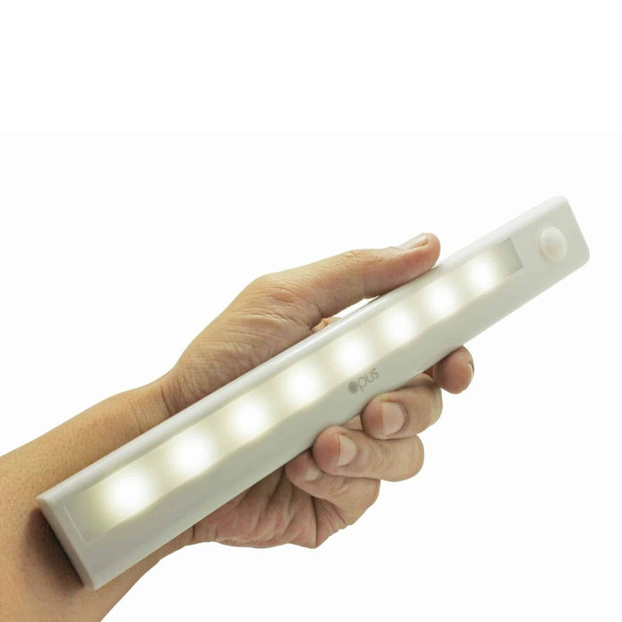 White Stick motion sensor 8 LED light battery Opus