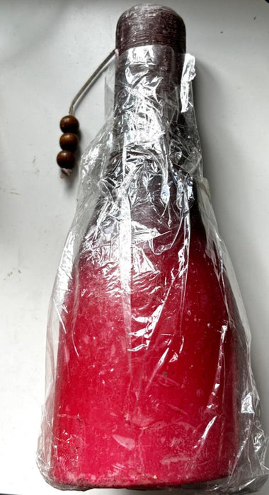 Very Large Red Wine Bottle Shaped Candle Floral Summery Scent