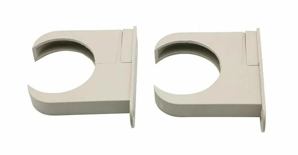 Set of 2 Tubular Heater Brackets - Suitable for Dimplex/Sunhouse/Philips - Cream