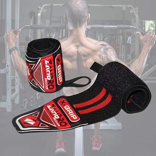 ZAHBRO Wrist Wraps Weightlifting Gym Weight lifting Straps Support Hand Brace Ba