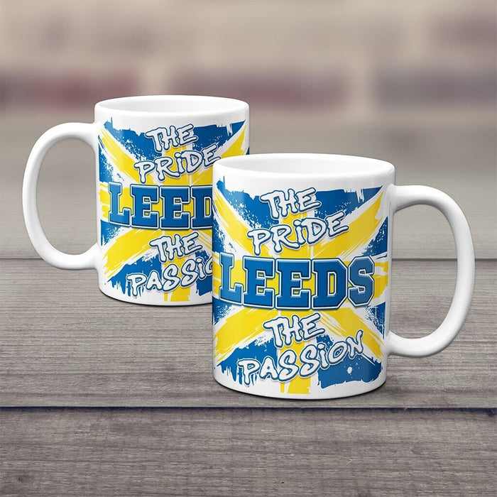 Leeds Football Mug Coffee Tea Cup Pride & Passion Dad Mens Birthday Gift PRM34