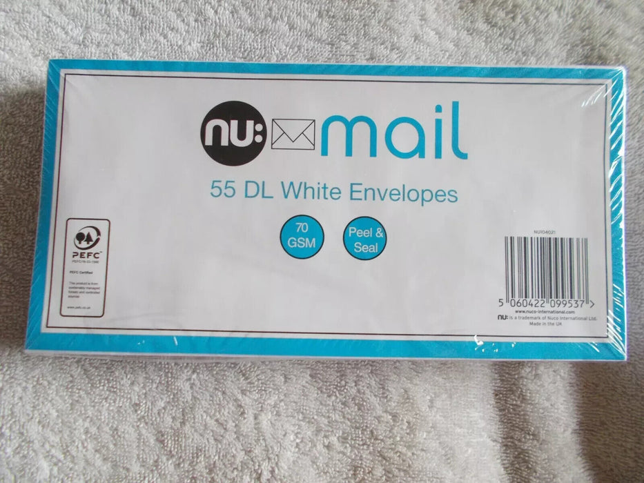 White peel & seal Envelopes - 70gsm - 55 pack - new and sealed!