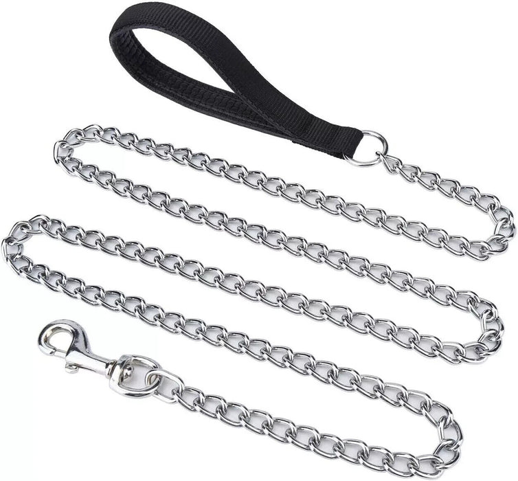 Filhome Metal Dog Leash Chew Proof Chain 180cm/3mm-Black, 180cm/3mm-Black