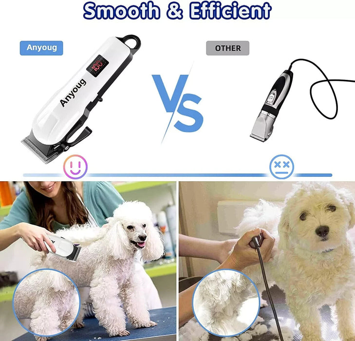 Professional Pet Anyoug Dog Grooming Clippers Hair Trimmer Electric Shaver Set.