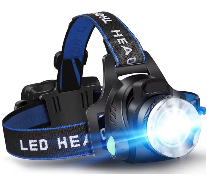 Powerful LED Induction Headlamp USB/DC Rechargeable Headlight Aluminium Alloy Ou