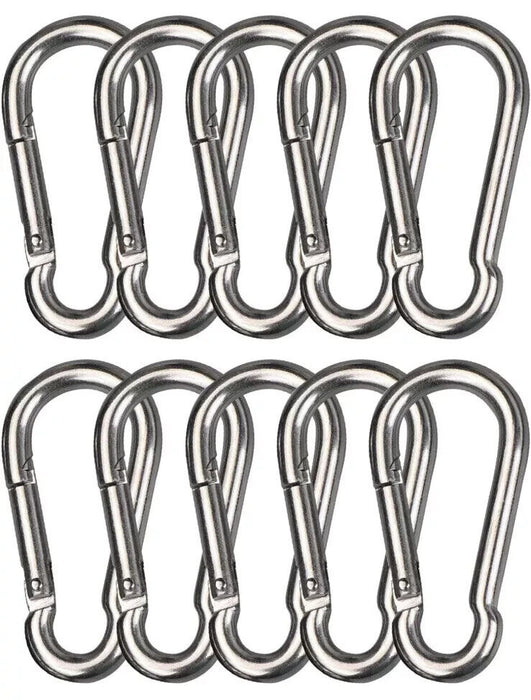 10 Pack Of ST Snap Hooks 5mm Long, Zinc Plated Bright Finish Silver Brand New