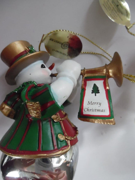 set of 3 christmas tree snowmen ornaments