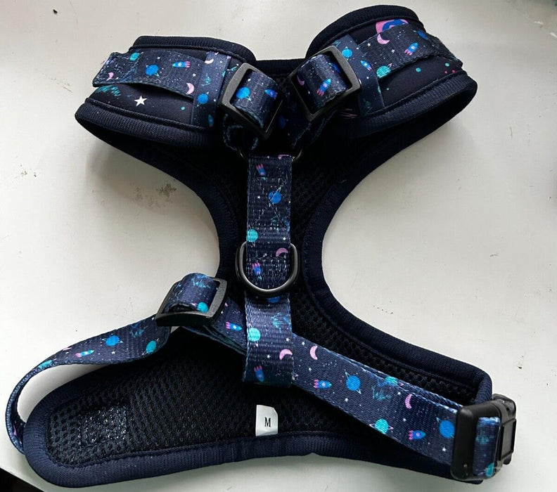 Little Walkies Dog Harness Medium Outer Space Midnight Blue