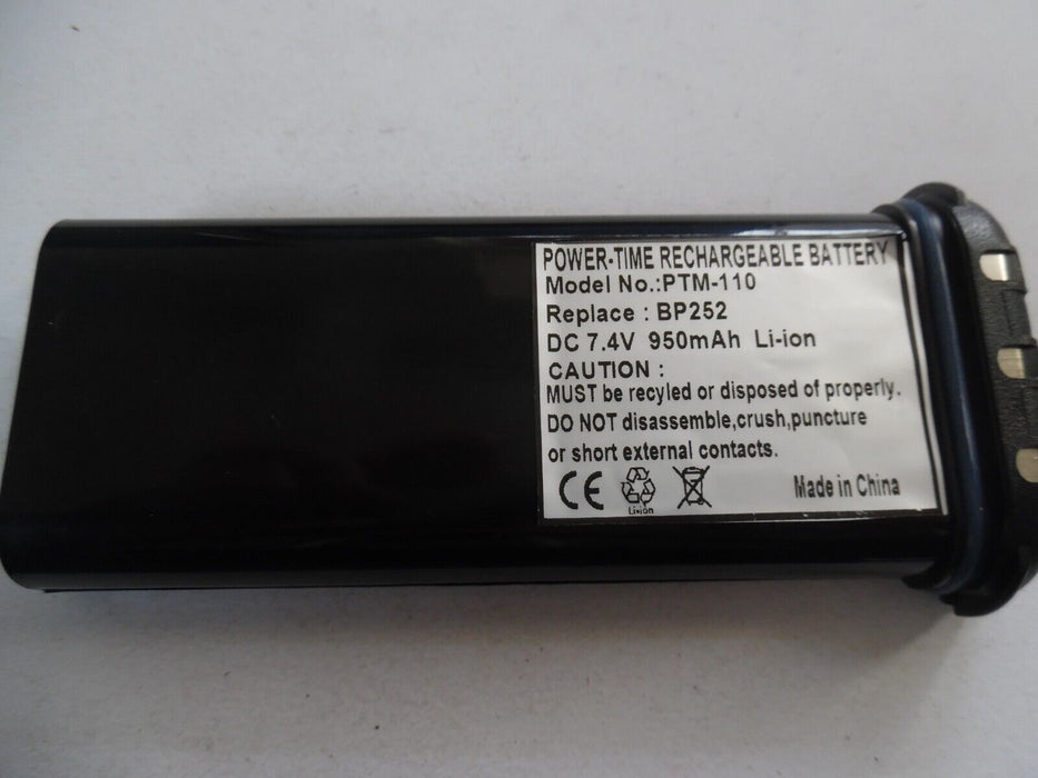 Icom BP-252 7.4V/980mAh Li-ion Battery Pack for IC-GM1600 / M31 / M33 / M35