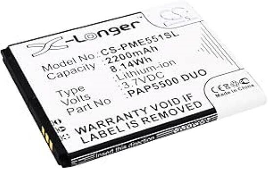 CS-PME551SL Battery 2200mAh compatible with [Prestigio] Mult 5500 Duo Used