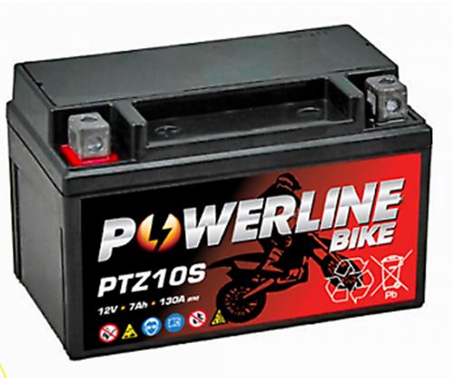 PTZ10S Powerline Bike Motorcycle Battery Replaces YTZ10S