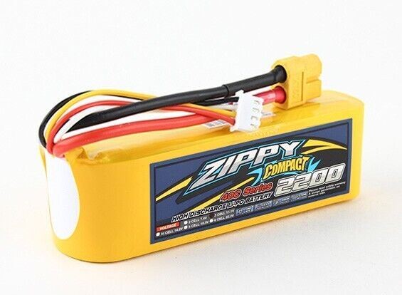 ZIPPY Compact 2200mAh 3s 35c Lipo Pack XT60