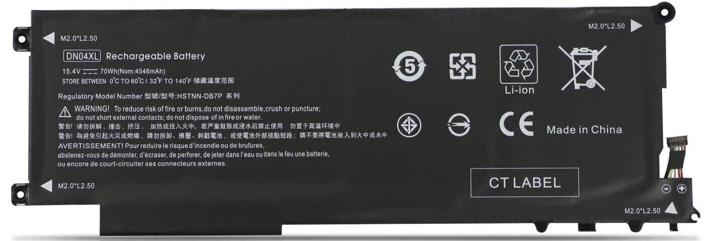 Battery 4500mAh Li-Po for HP DN04XL, HSTNN-DB7P