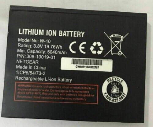 Replace Netgear W-10a Battery for Netgear Nighthawk M1 MR1100 Hotspot - 5040mAh