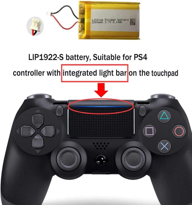 Lip1922 2200mAh Battery for PS4 Controller Battery Replacement
