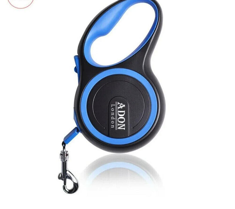 Adon London 8m Retractable Dog Leash Black/Blue