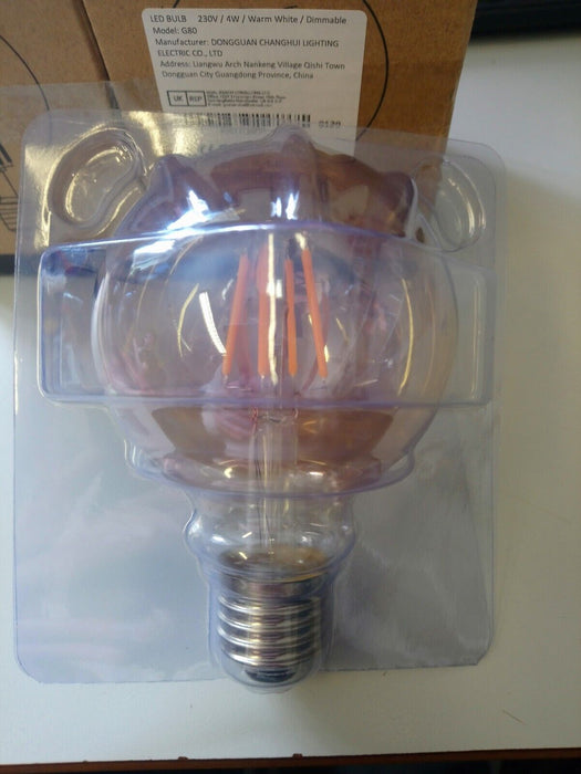 LED Filament Bulb G80 X2