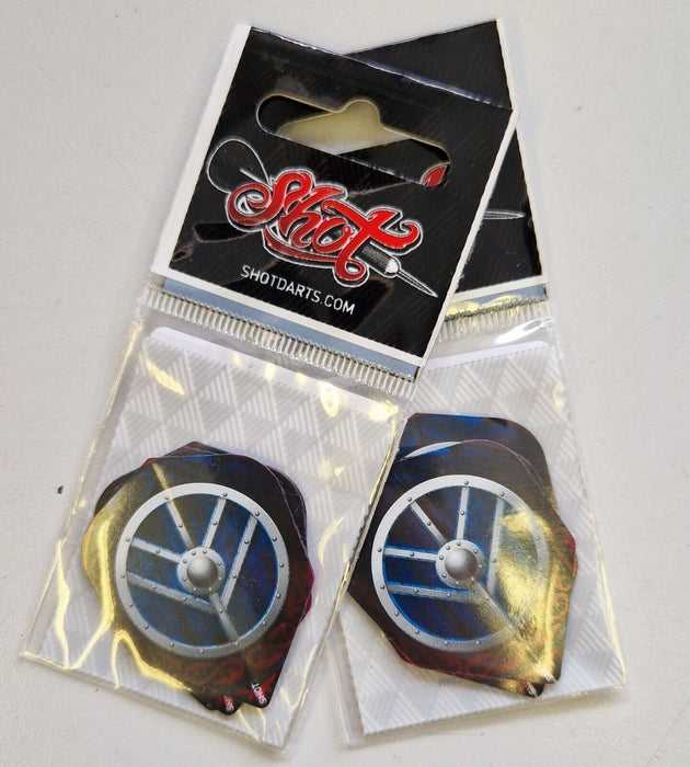 2 PACK Shot Darts Viking Shield Maiden Standard Dart Flights