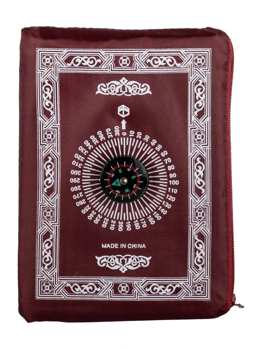 Travel Prayer Mat - With Built In Compass and Pouch