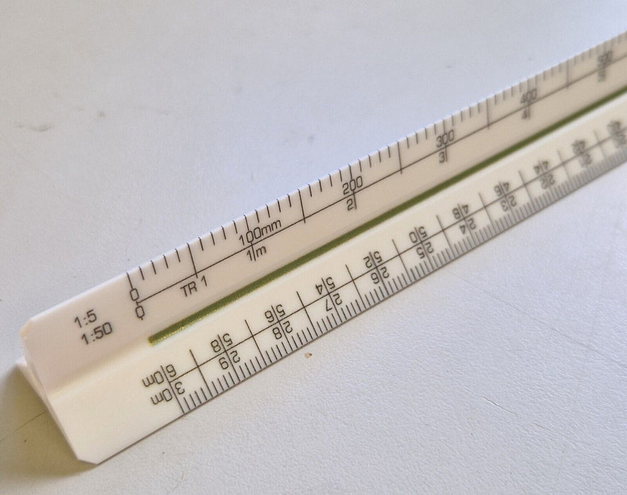 30cm Triangular Triangle Metric Scale Measure Ruler For Engineer Architect