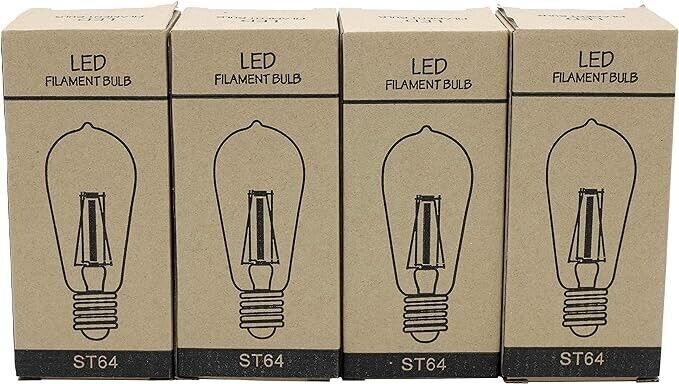 5 Pack Vintage LED Edison Light Bulbs ST64