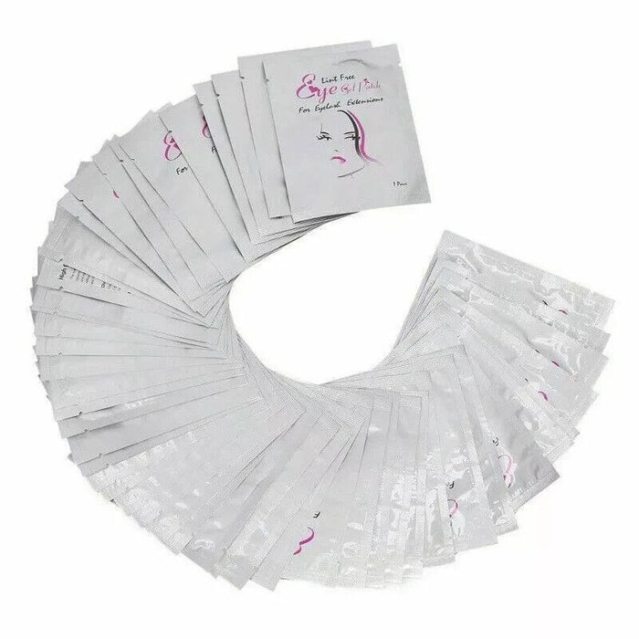 50x Salon Eyelash Lash Extensions Under Eye Gel Pads Lint Free Patches Make