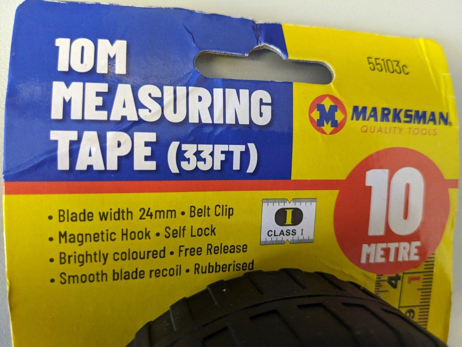 Marksman 10 Meter/33 Feet Tape Measure 24mm Width