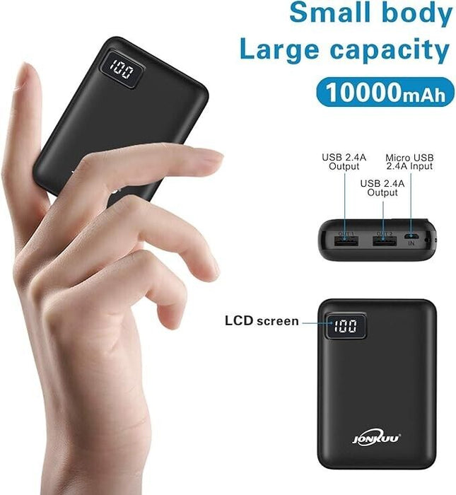 Jonkuu Portable Phone Charger 10000mAh Quick Charge 2.4 A Power Bank