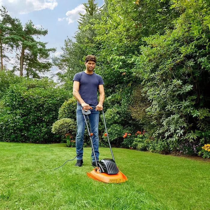 Black + Decker 30cm Electric Hover Mower 1200W - 10M Cord Included - UK Plug