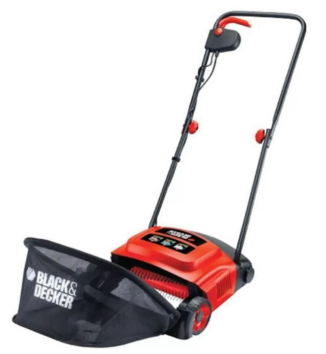 Black & Decker 600W GD300 Electric Lawnraker Scarifier Grass Rake 30cm 240v