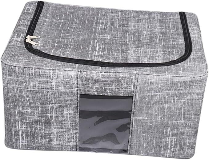 SnOwky Collapsable Blanket Storage Box Grey/White