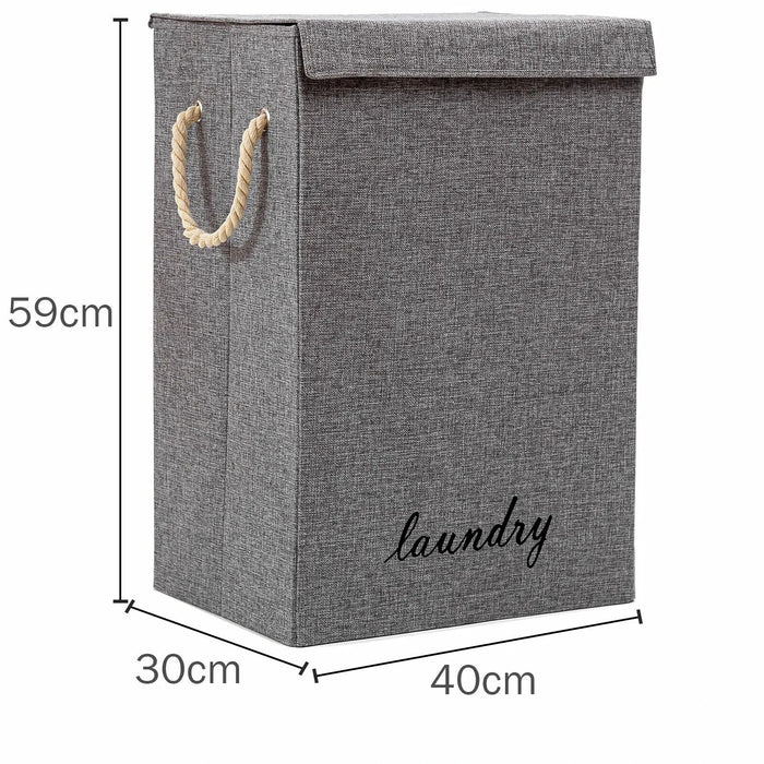 Laundry Basket Clothes Storage Bin Folding Bag Washing Large Hamper with Lid 85L