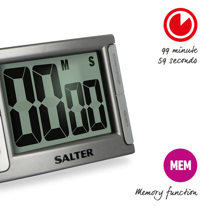 Salter Digital Kitchen Timer Large Display Easy To Use Count Up/Down Stopwatch