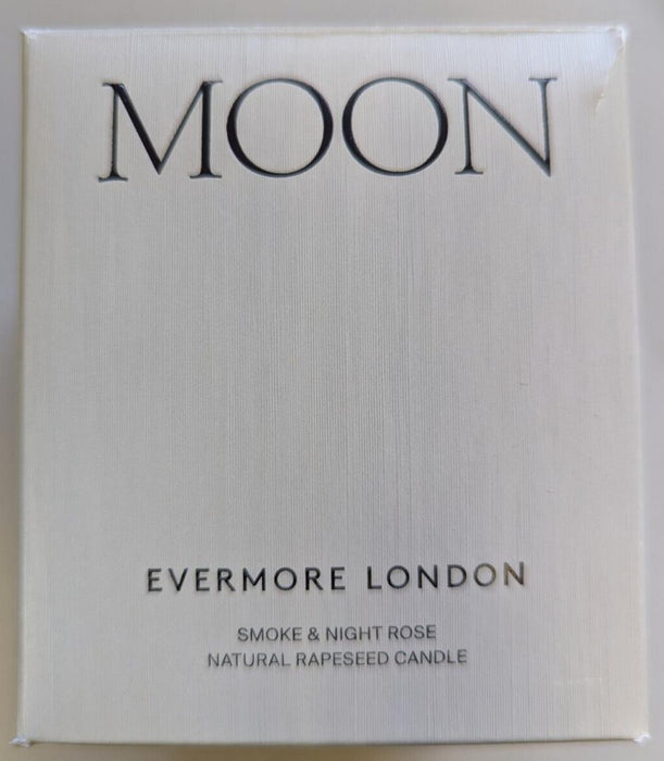 Evermore London MOON - Smoke & Night Rose Natural Rapeseed Candle - 145G