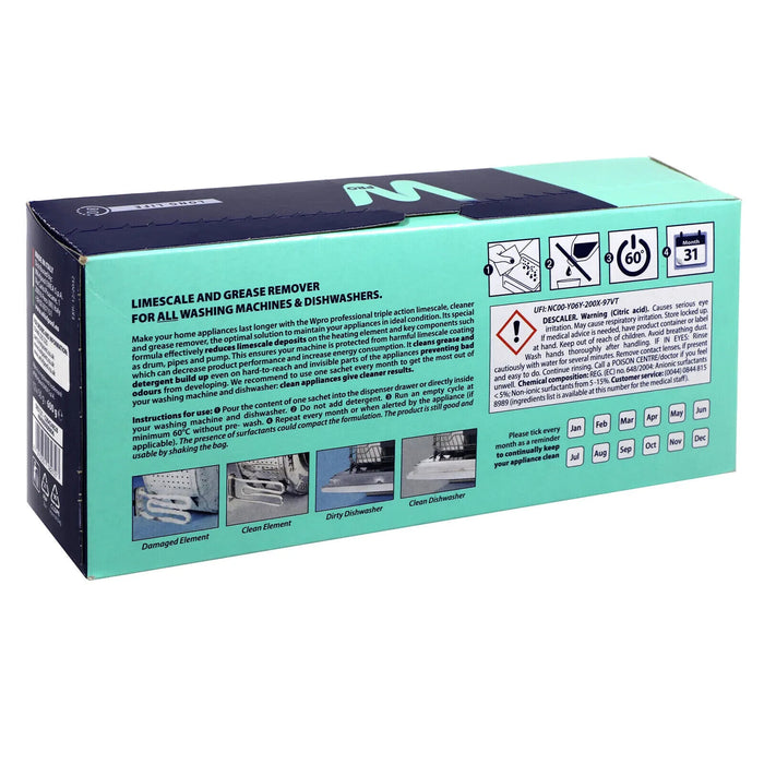 W Pro Limescale and Grease Remover for all Washing Machines and Dishwashers