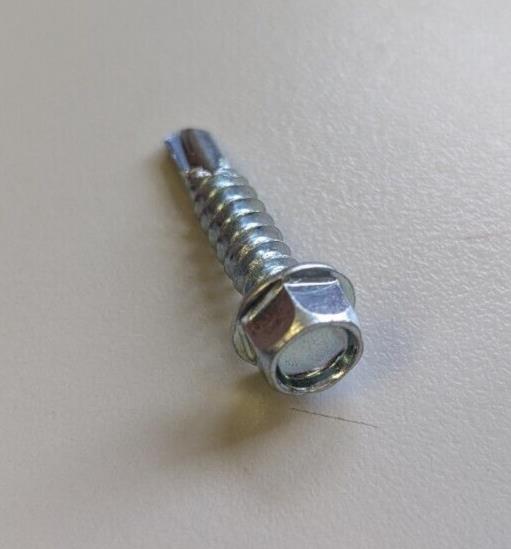 Pack of 100 Self Drilling Tapping Screw Hex Head - 1 Inch